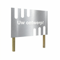 Geborsteld aluminium reclame bord